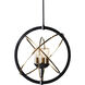 Ayala 3 Light Black / Brass / Black Chandelier Ceiling Light
